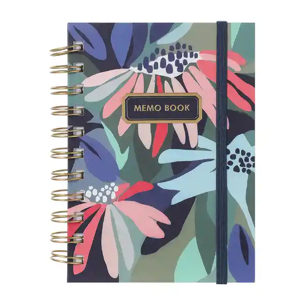 Libreta A5 Dazzling World Floral Oscuro Rayado 100 Hojas Miniso