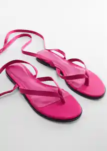 Sandalias Tordin Fucsia Talla 40 Mujer Mango