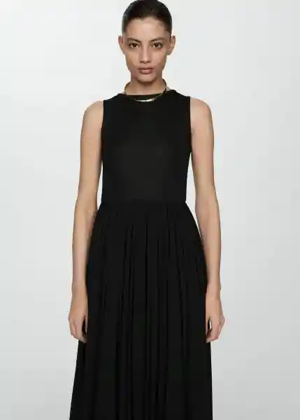 Vestido Caldera-A Negro Talla XL Mujer Mango