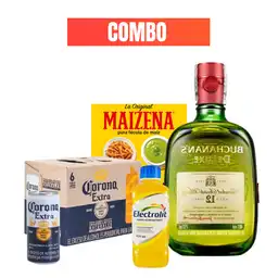 Combo Buchanan's + Cerveza Corona 6 Und + Maizena + Electrolit