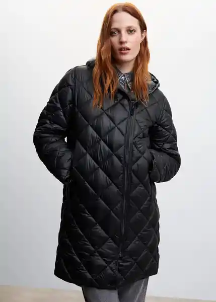 Anorak Gamba Negro Talla 18 Mujer Mango