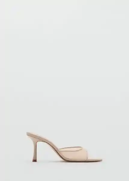 Sandalias Pepym Beige Talla 39 Mujer Mango