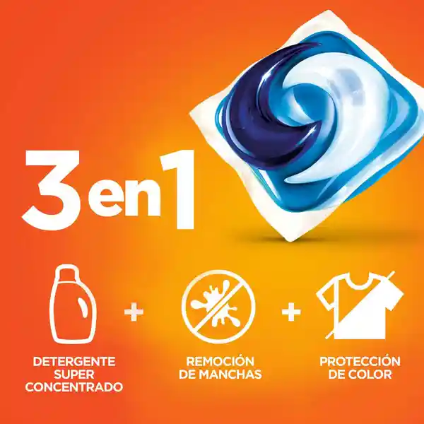 Detergente en Cápsulas Tide Pods Ropa Blanca de Color 16 Und