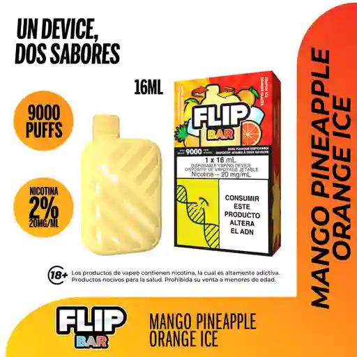 Stlth Flip Vapeador Bar Mango Pineapple Ice And Orange Ice