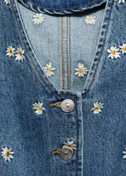 Chaleco Massy Tejano Medio Talla S Mujer Mango