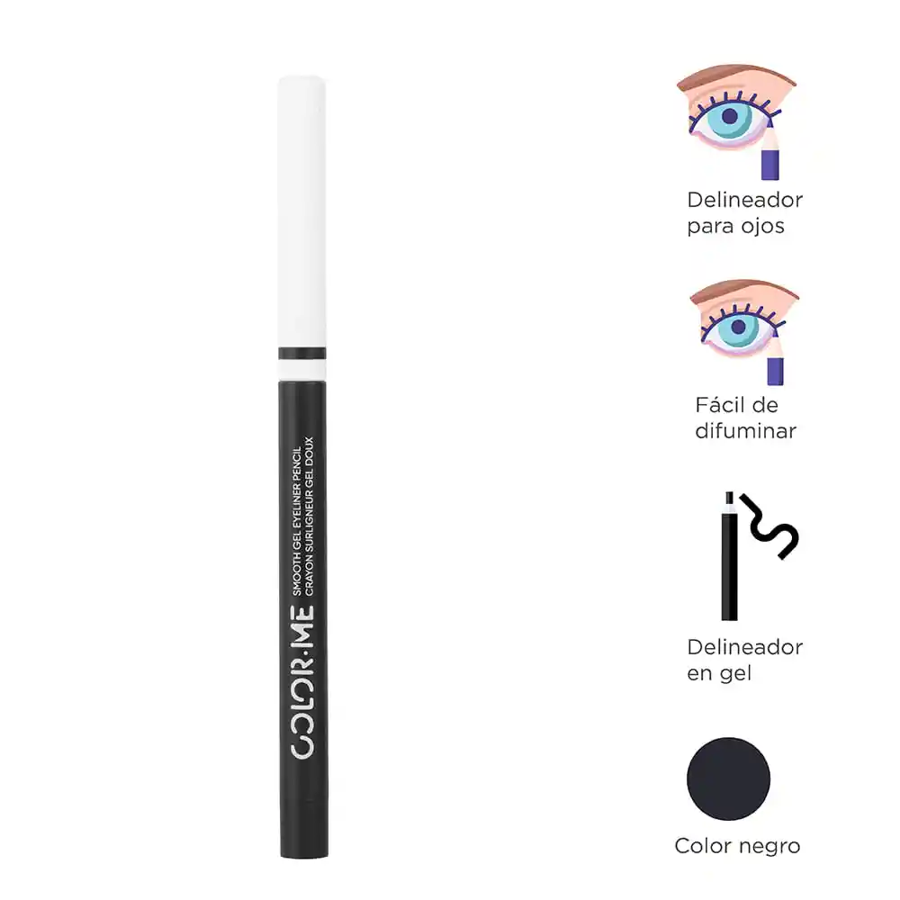 Miniso Lápiz Delineador Para Ojos en Gel Color me Smooth Negro