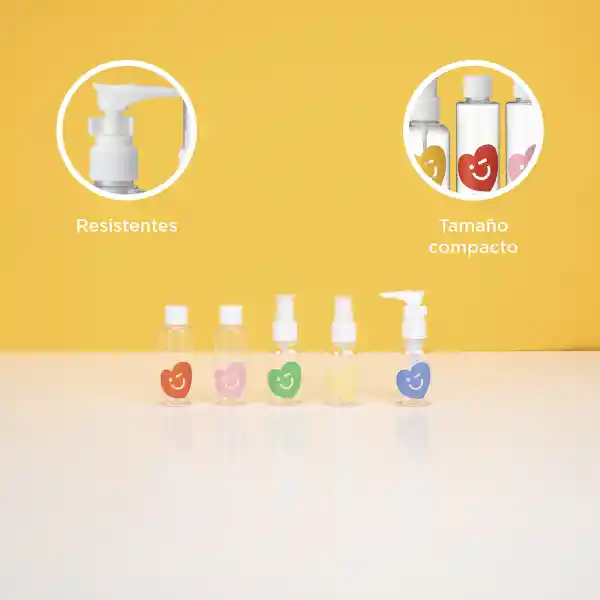 Kit de Botellas de Viaje Sweetheart Miniso