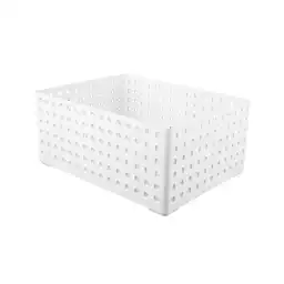 Miniso Organizador de Plástico Apilable Grande Blanco