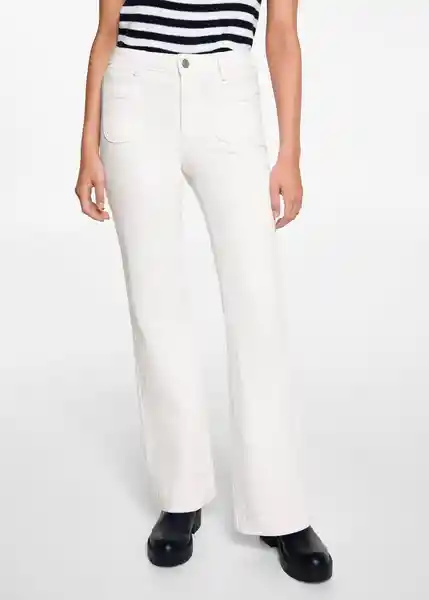 Jean Pocketsw Offwhite Talla 21 Niñas Mango