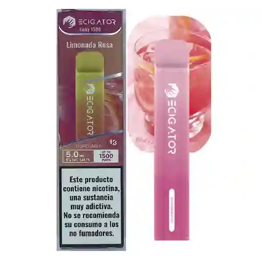 Ecigator Vapeador Limonada Rosa 1500 Puffs 5%