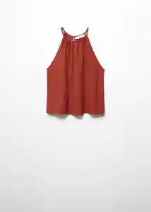 Top Matilda Terracota Talla L Mujer Mango