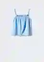 Camiseta Smock Azul Talla 10 Niñas Mango