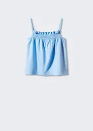 Camiseta Smock Azul Talla 10 Niñas Mango