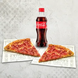 2 Slices Pizza más Coca Cola