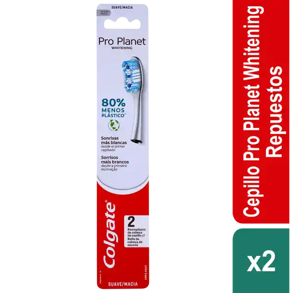 Colgate Repuesto para Cepillo Dental-Pro Planet Whitening Suave