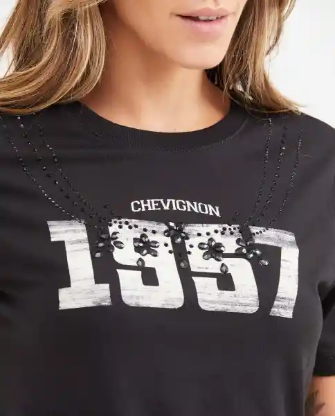 Camiseta Graphic Tee 1957 Negro Noche Ultraoscuro XL Chevignon
