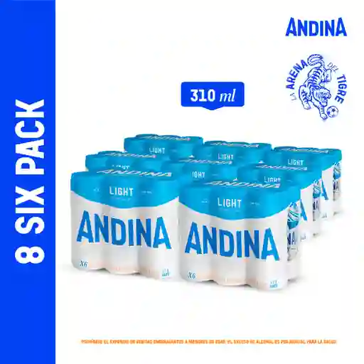 8 x Andina Cerveza Light 310 mL