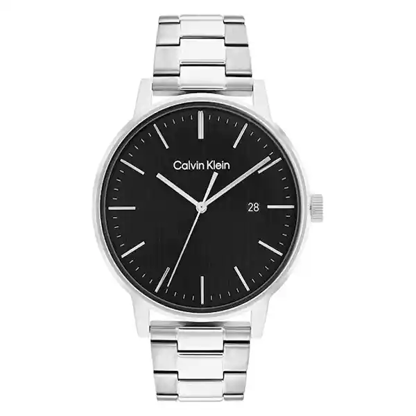 Reloj Linked Para Hombre Color Plateado 25200053 Calvin Klein