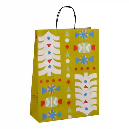 Bolsa de Regalo Navideña Amarillo Casaideas