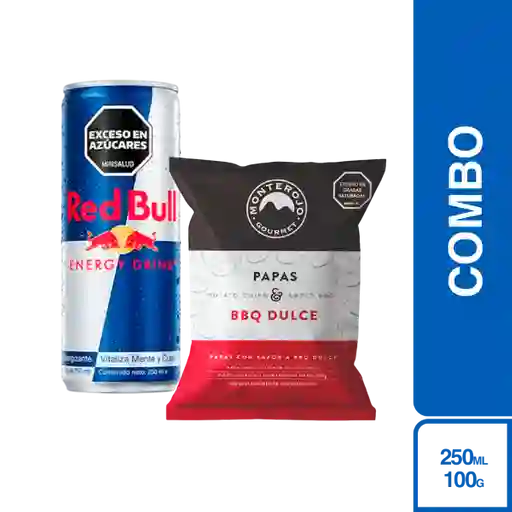 Combo Monterojo Papa Bbq Dulce + Red Bull Bebida Energizante