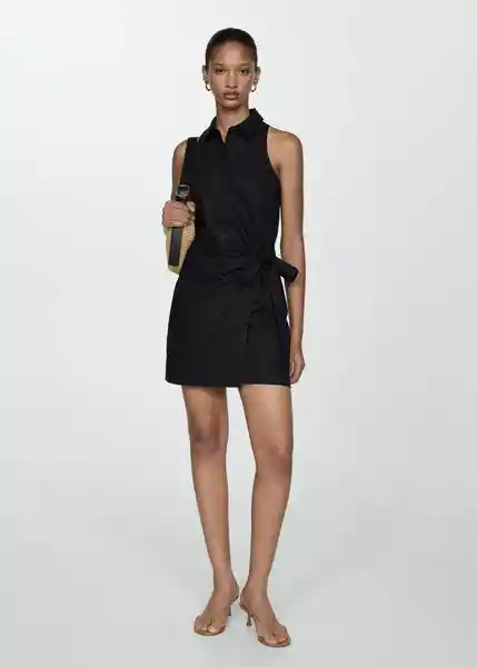 Vestido Capri Negro Talla M Mujer Mango