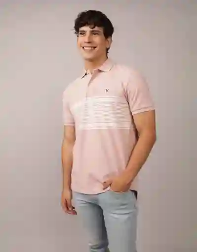 Camiseta Polo Hombre Rosa Talla: X-LARGE 4394615 American Eagle