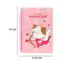 Cuaderno Pink Romance Argollado Serie Mini Family Rosa Miniso