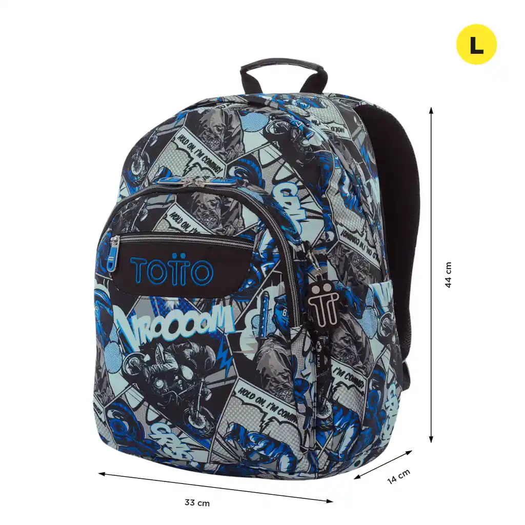 Morral Juvenil Porta Pc 14" Acuarela Gris