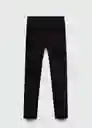 Pantalón Cola Negro Talla 34 Mujer Mango