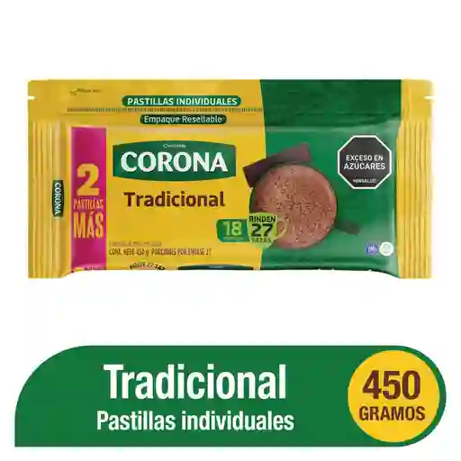 Corona Chocolate de Mesa Tradicional Pastillado