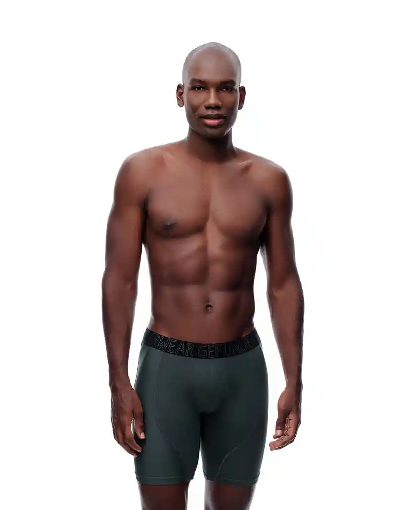 Bóxer Largo Fit Ajustado en Algodón Masculino Eslalom Gef