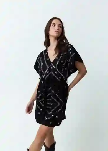 Vestido Beneida Mujer Negro Puro Ultraoscuro L 479F341 Naf Naf