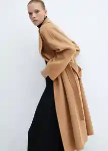 Abrigo Batin Camel Talla 24 Mujer Mango