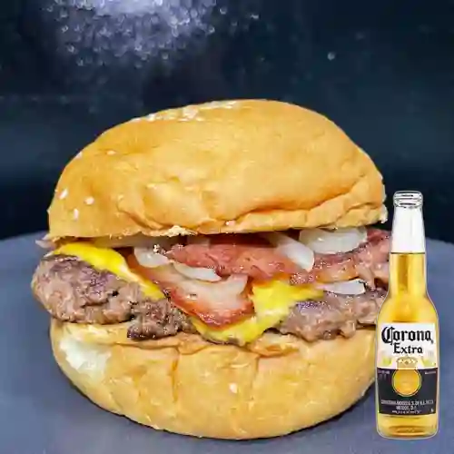 Combo Hamburguesa Baccon Chesse + Coronita 250 ml