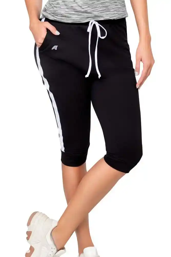 Capri Deportivo Para Mujer Xl-negro