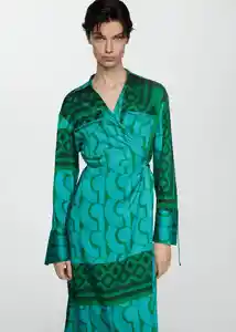Vestido Monik Azul Talla XL Mujer Mango
