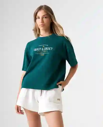 Camiseta Mujer Verde Talla S 602G002_VER195220 Americanino