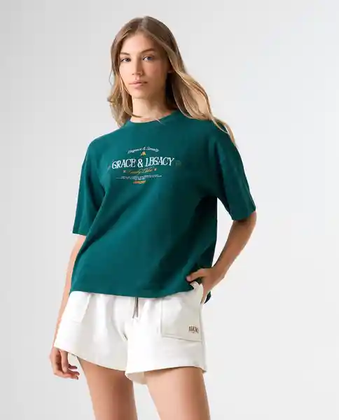 Camiseta Mujer Verde Talla S 602G002_VER195220 Americanino