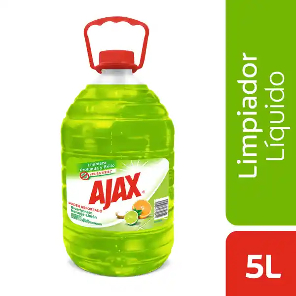 Ajax Limpia Pisos Bicarbonato Naranja Limón 5 L