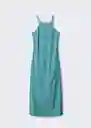 Vestido Gina Verde Talla 20 Teen Niñas Mango