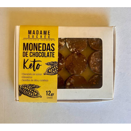Monedas de Chocolatemadame Sucreé Con Almendras y Semillas