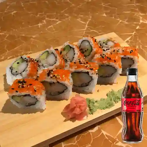 Combo California Roll + Coca Cola Sin Azúcar 300ML