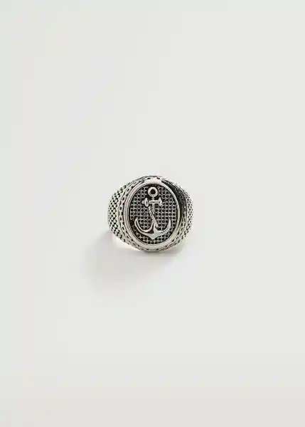 Anillo Ancla-I Plata Talla L Hombre Mango