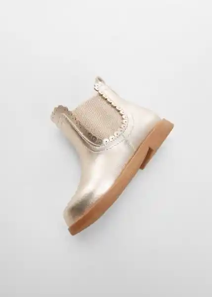Botines Rita Oro Talla 22 Niña Mango