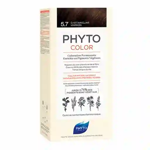Phyto Coloración Capilar Phytocolor Light Chestnut Brown 5.7