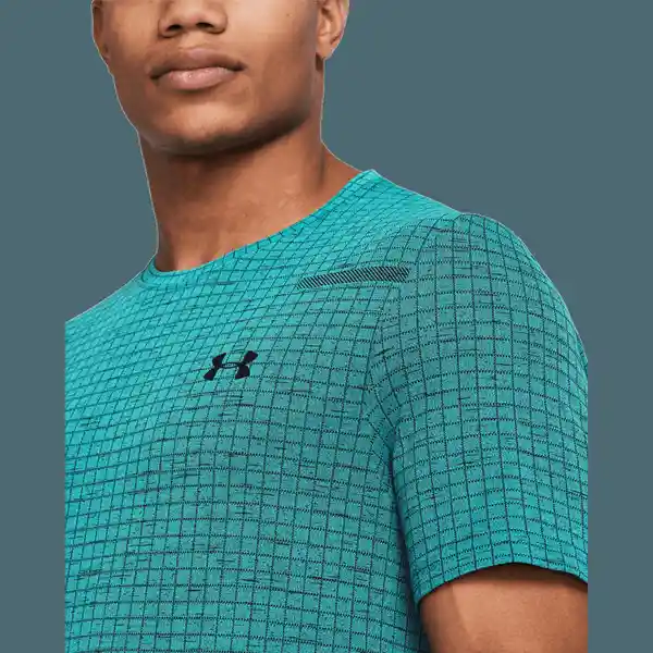 Under Armour Camiseta Seamless Grid Azul T. SM Ref: 1376921-464