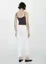 Jean Blanca Blanco Talla 42 Mujer Mango