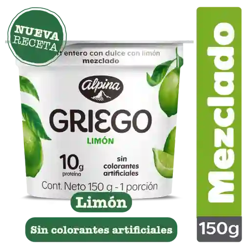 Alpina Yogurt Griego con Dulce de Limón Mezclado