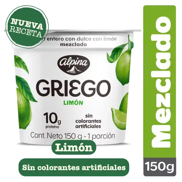 Alpina Yogurt Griego con Dulce de Limón Mezclado