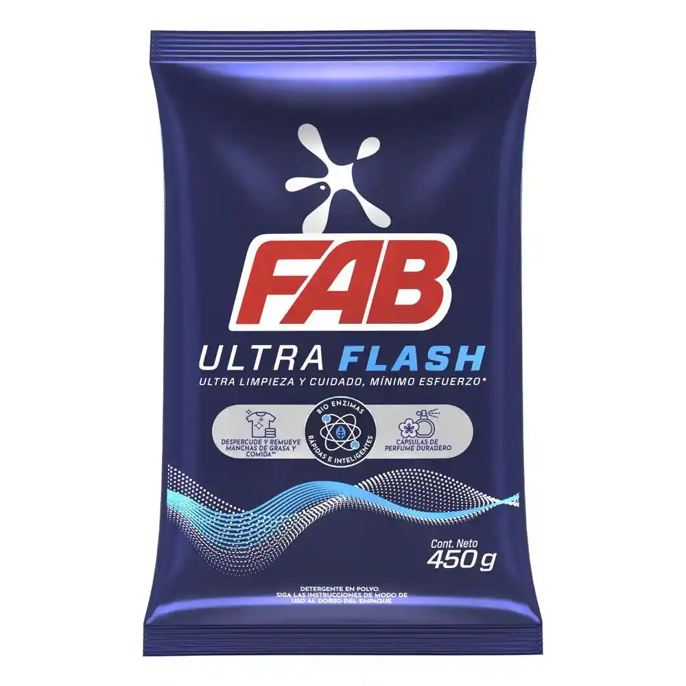 Fab Detergente en Polvo Ultra Flash